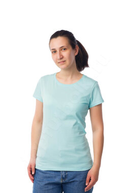 Светло-голубая женская футболка Светло-голубая женская футболка